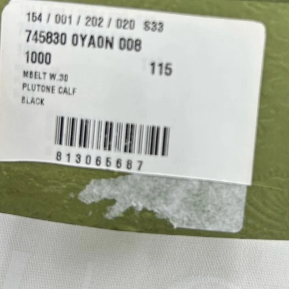 Men's Gucci interlocking GG  Black Leather Belt with  Buckle. 125cm/46 inches - Picture 3 of 6